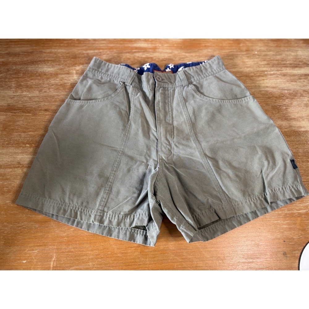 Horny Toad Womens Herringbone Utility Shorts Olive Green Size 8 Hiking Outdoor